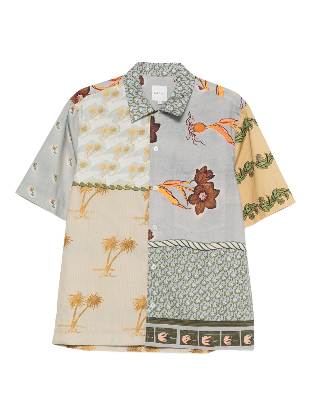 Paul Smith Katoenen Patchwork Overhemd met Mixprint Multicolor