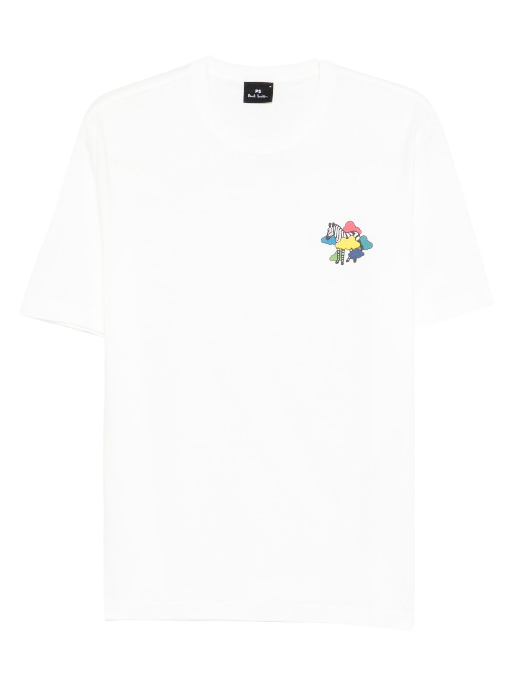 PS By Paul Smith Cloud Zebra Organic Cotton T-shirt Wit-thumbmail-1