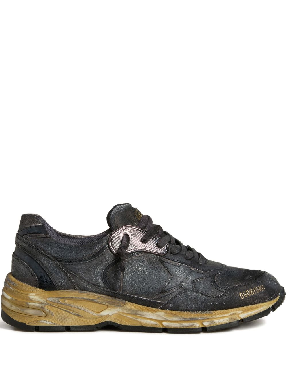 Golden Goose Dad-Star Leren Sneakers Zwart Sneakers Golden Goose