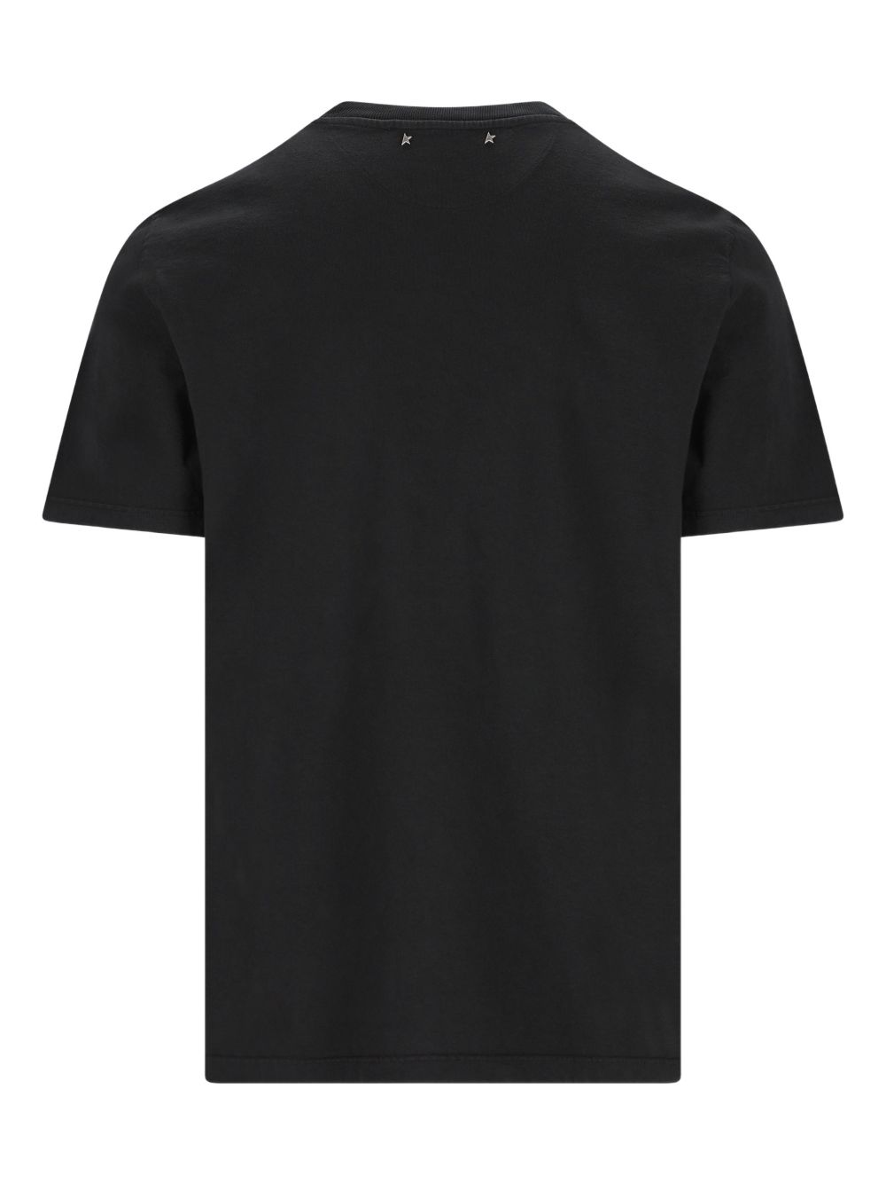 Golden Goose T-shirt met Glanzende Vlagprint en Ster Zwart-thumbmail-3
