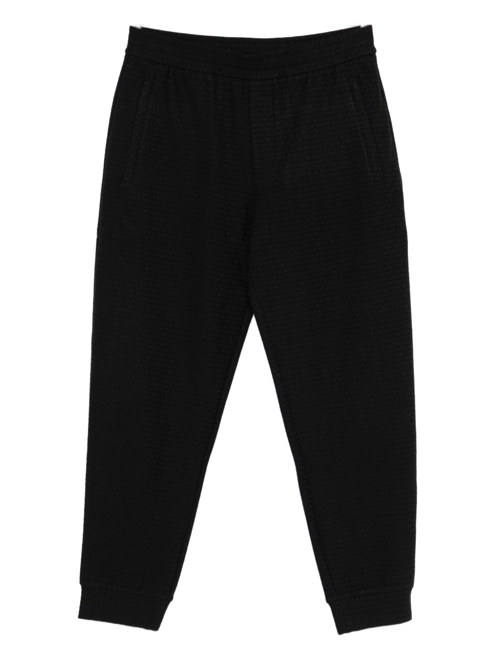 Emporio Armani Essential Joggers met Jacquard-Belettering Zwart