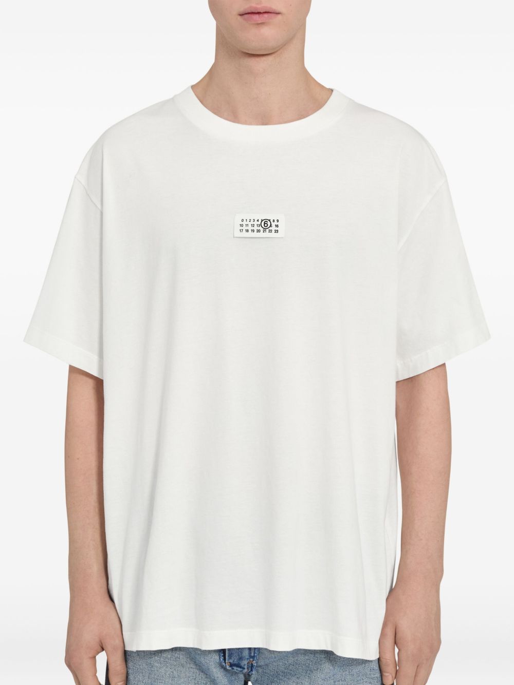 MM6 Maison Margiela Number Label T-Shirt White-thumbmail-4