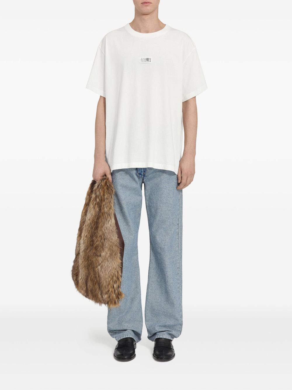 MM6 Maison Margiela Number Label T-Shirt White-thumbmail-5