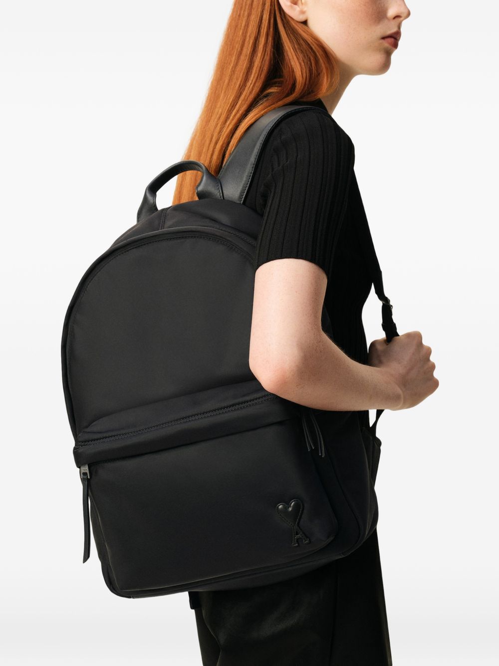 Ami Paris Ami de Coeur Backpack Black-thumbmail-4