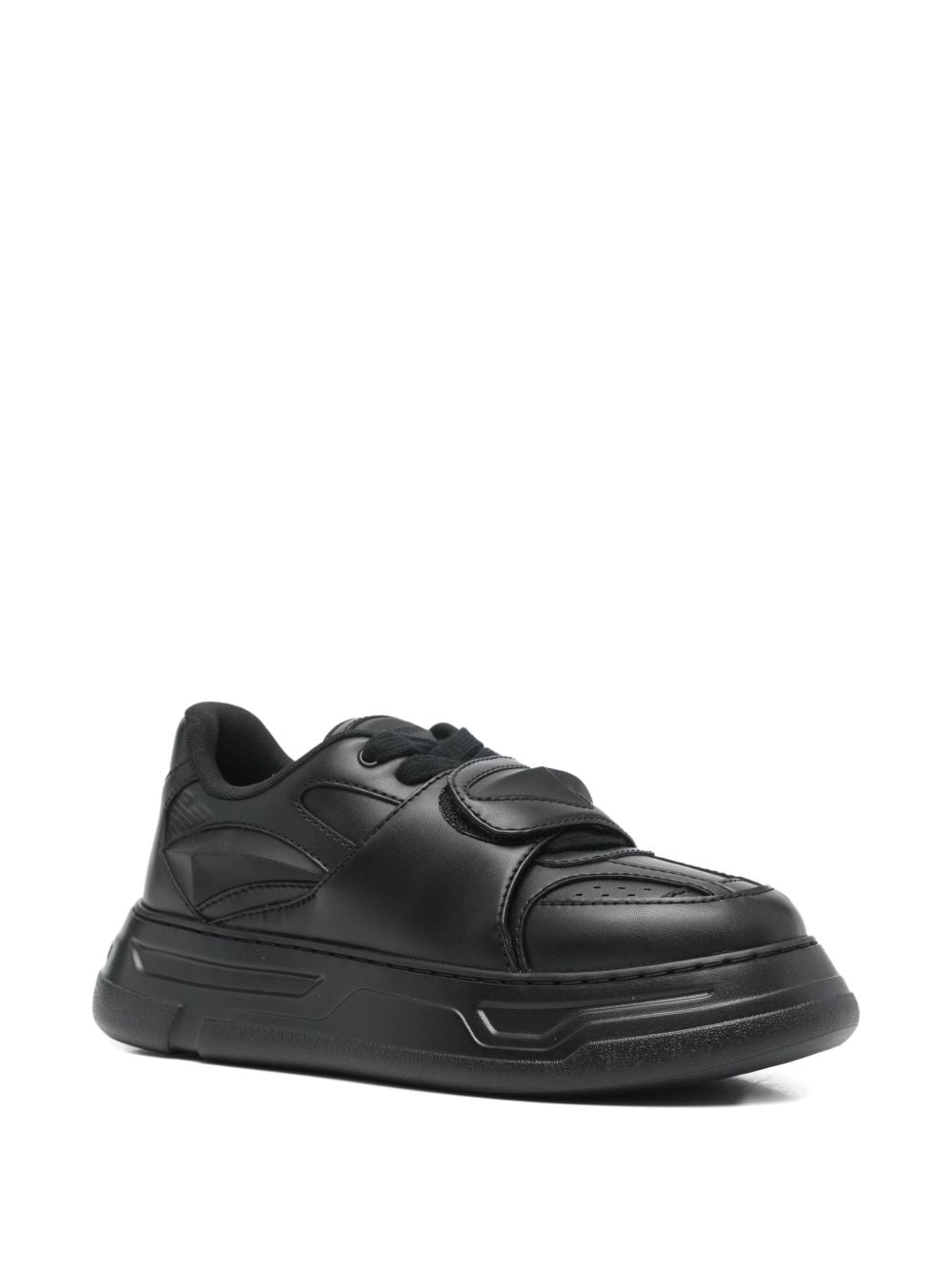 Emporio Armani Chunky Sneakers met Velcro Strap Zwart Sneakers Emporio Armani