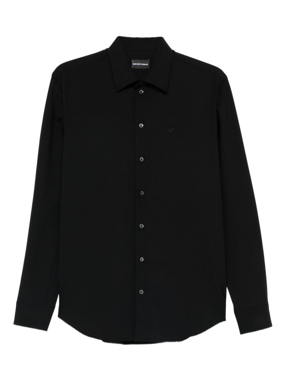 Emporio Armani E.Armani Exclusive Wollen Overhemd Zwart