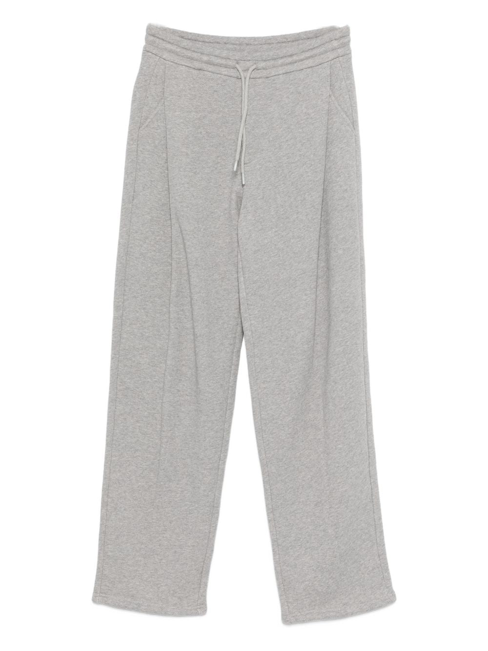 Emporio Armani Katoenen Jogger met Trekkoord Grijs Gemêleerd Trousers Emporio Armani