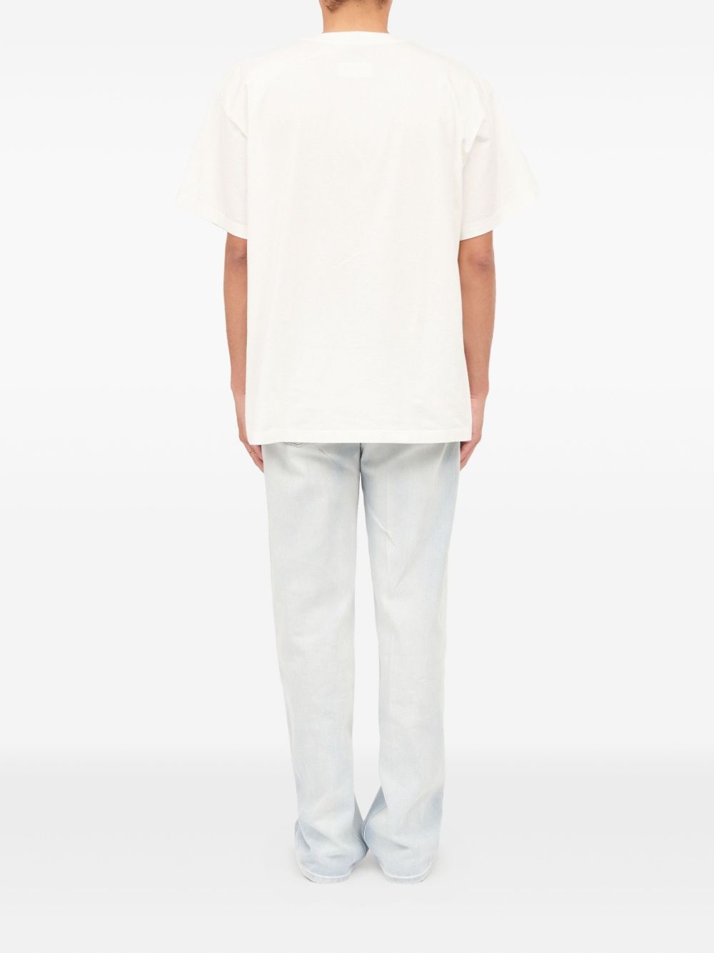 MM6 Maison Margiela T-shirt, detail van de ronde hals