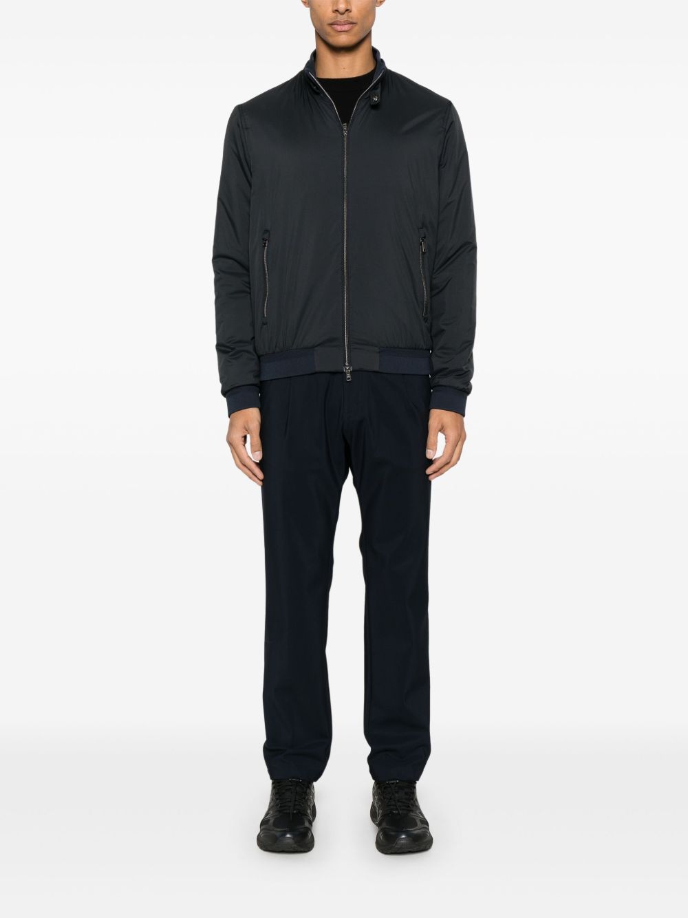 Herno Blouson Jacket in Nylon Midnight Blue Jackets HERNO