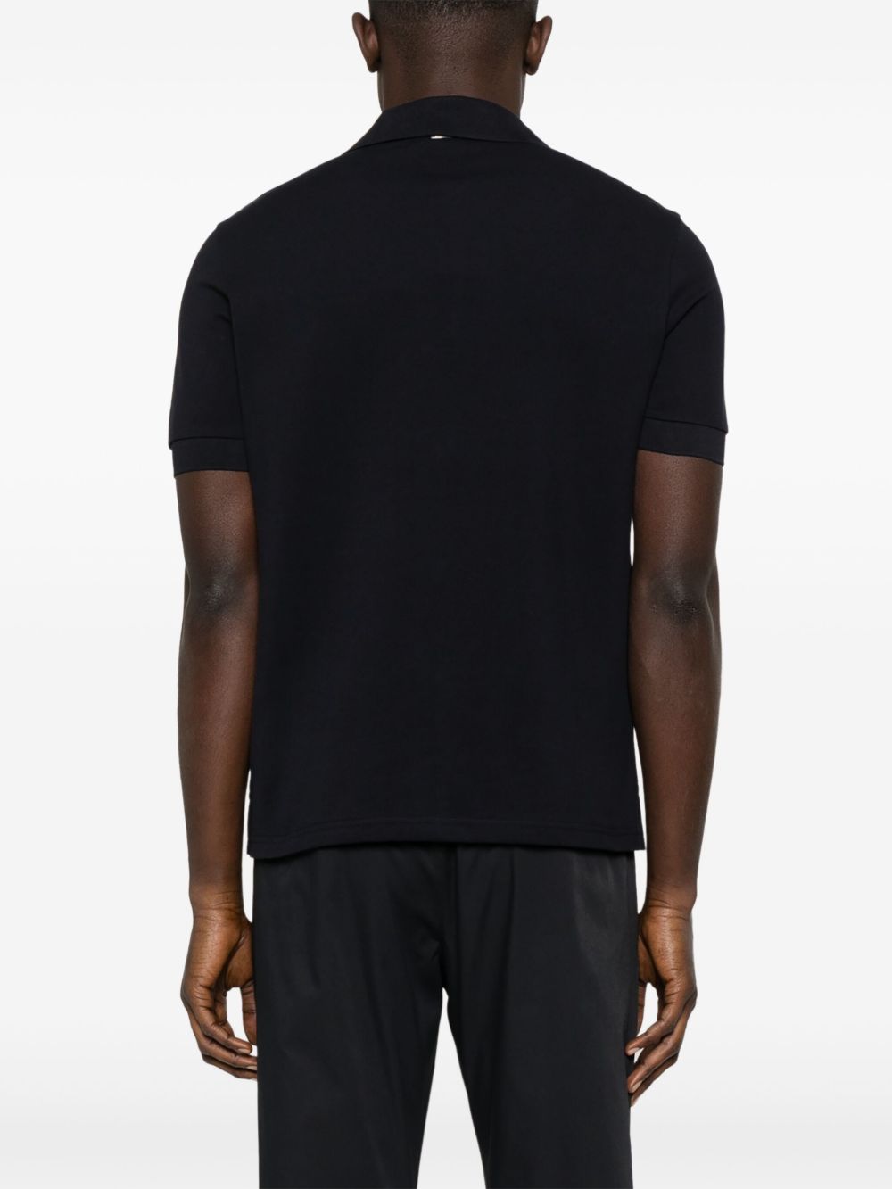 Herno Logo Polo Shirt in Cotton Navy Blue-thumbmail-2