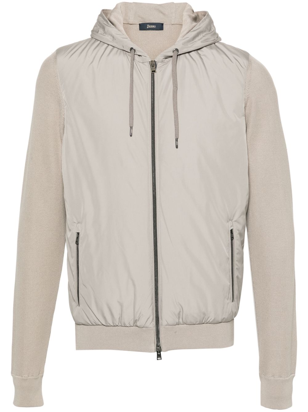 Herno Padded Cotton Blend Blouson Jacket Beige