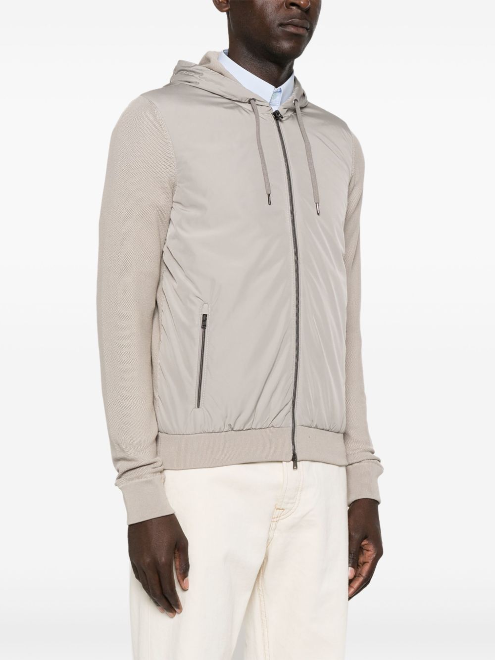 Herno Padded Cotton Blend Blouson Jacket Beige Jackets Herno