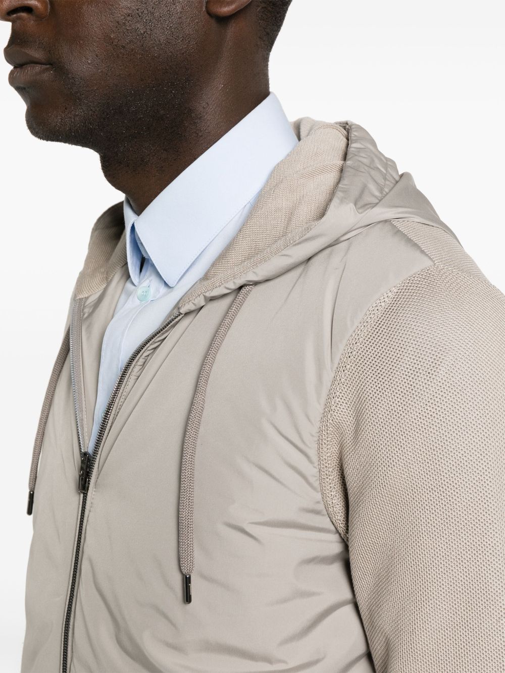 Herno Padded Cotton Blend Blouson Jacket Beige Jackets Herno