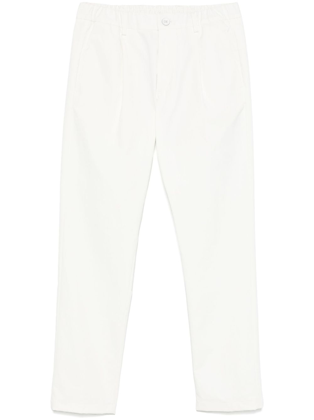 Herno Cotton Feel Straight Leg Trousers Wit Trousers HERNO
