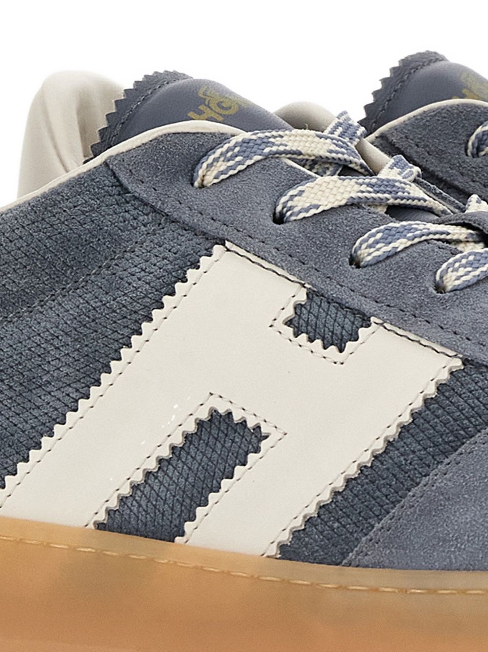 Hogan H-Stripes Sneakers Blue Suede-thumbmail-3