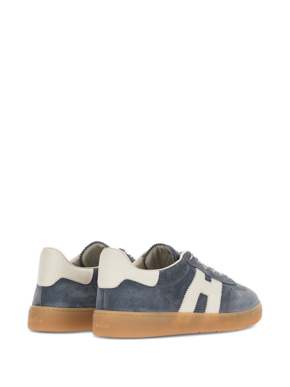 Hogan Cool Suède Sneakers Blauw – detail van materiaal en afwerking