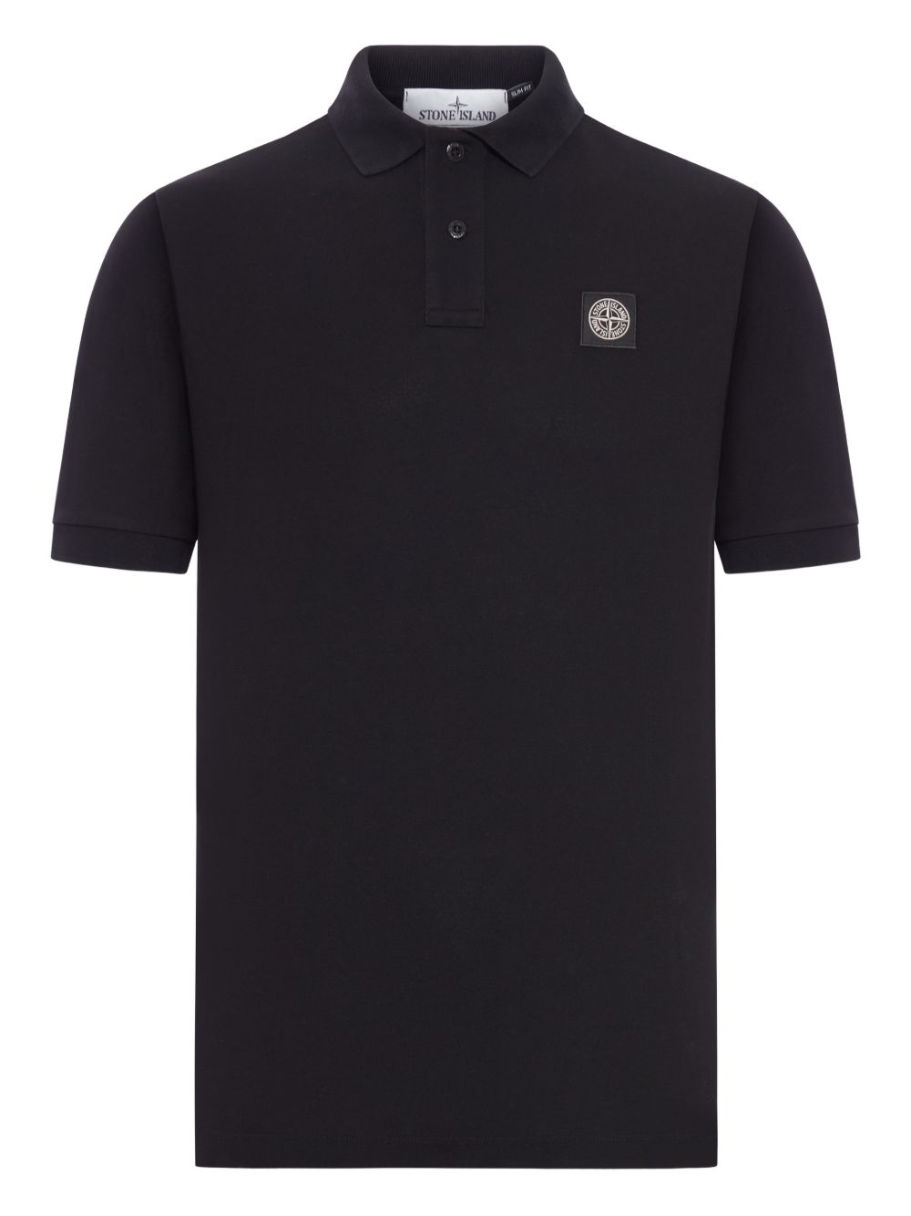 Stone Island Compass Patch Polo Black
