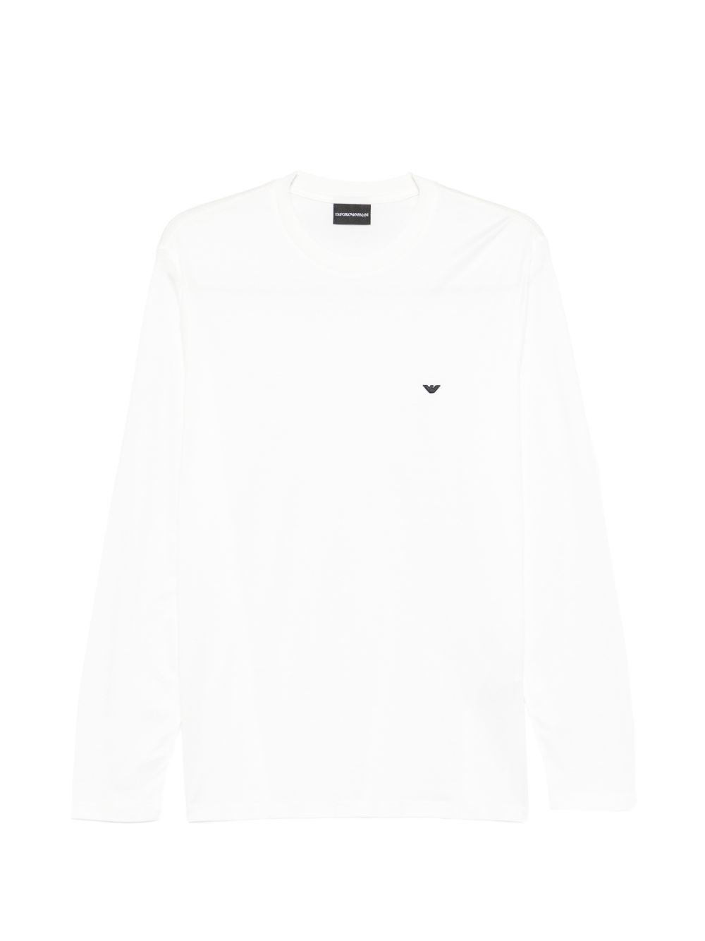 Emporio Armani Crew-Neck Longsleeve met Eagle-Logo in het Wit