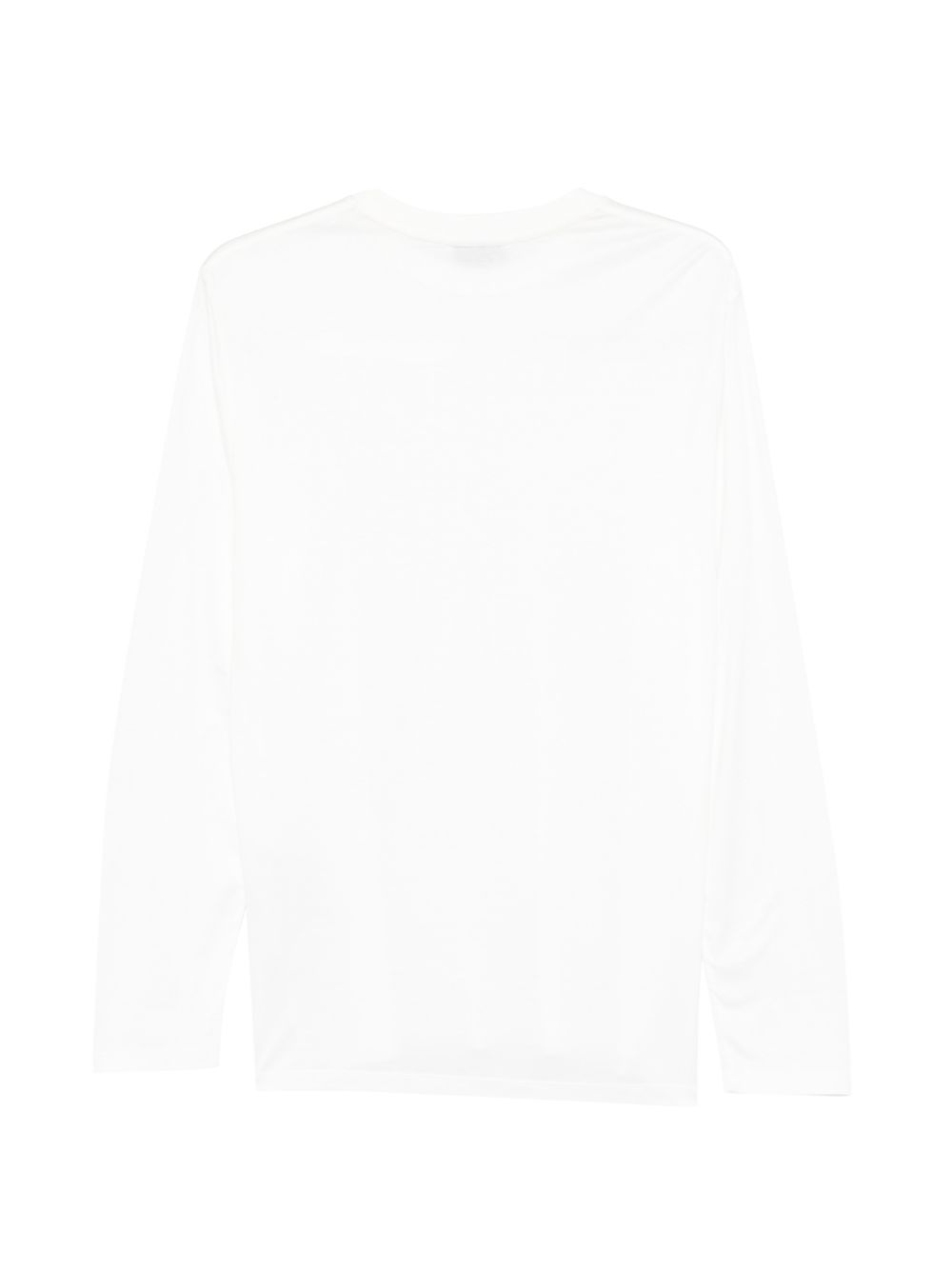 Emporio Armani Crew-Neck Longsleeve met Eagle-Logo in het Wit Topwear Emporio Armani