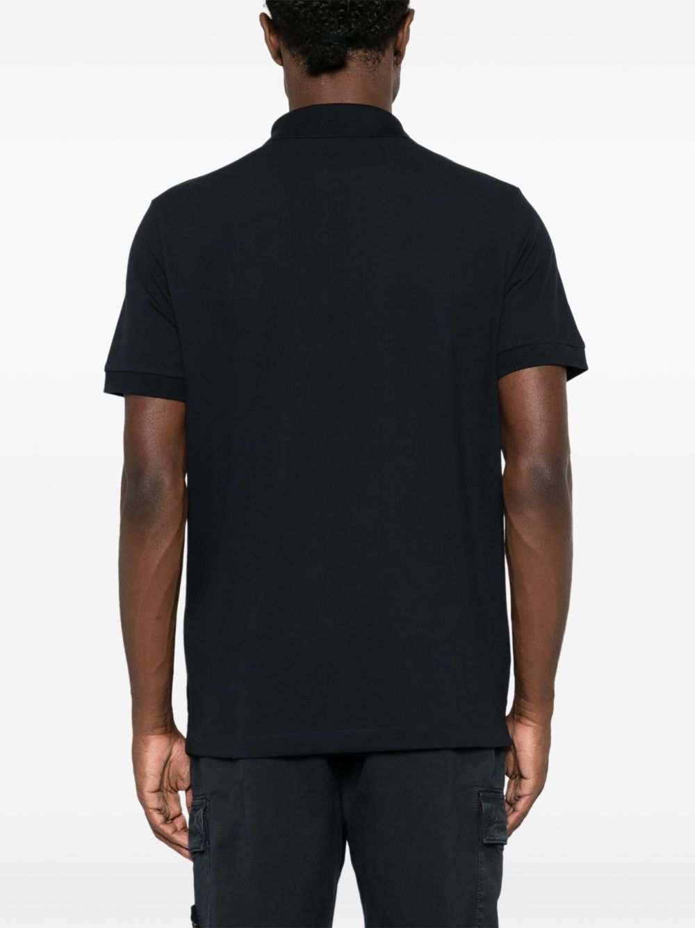 Stone Island Compass Stretch Piqué Polo Marineblauw Polo Stone Island
