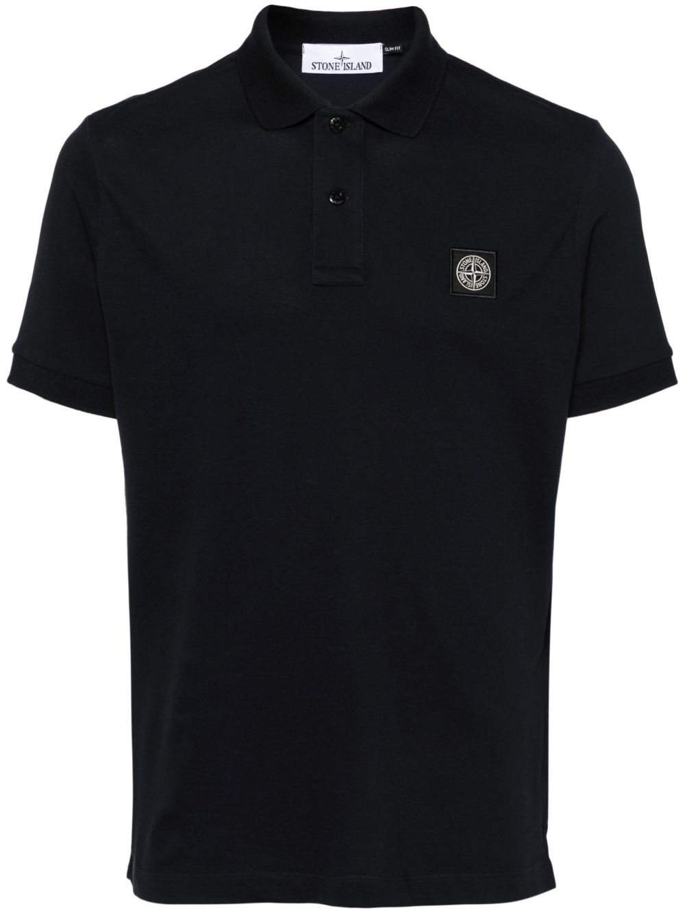 Stone Island Compass Stretch Piqué Polo Marineblauw Polo Stone Island