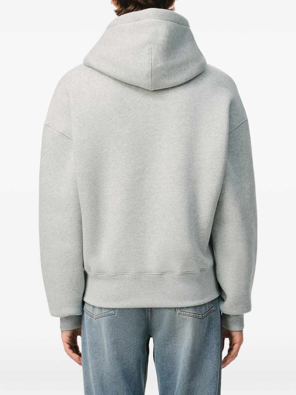 Ami Paris Ami de Coeur Grijze Katoenen Fleece Hoodie Topwear Ami Paris