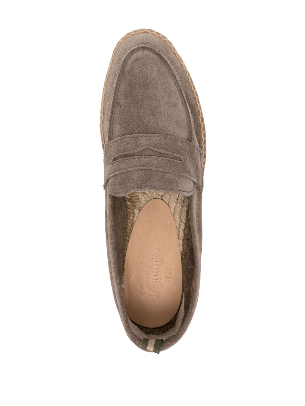 Castañer Nacho Suède Moccasin Espadrilles Taupe Espadrilles Castañer