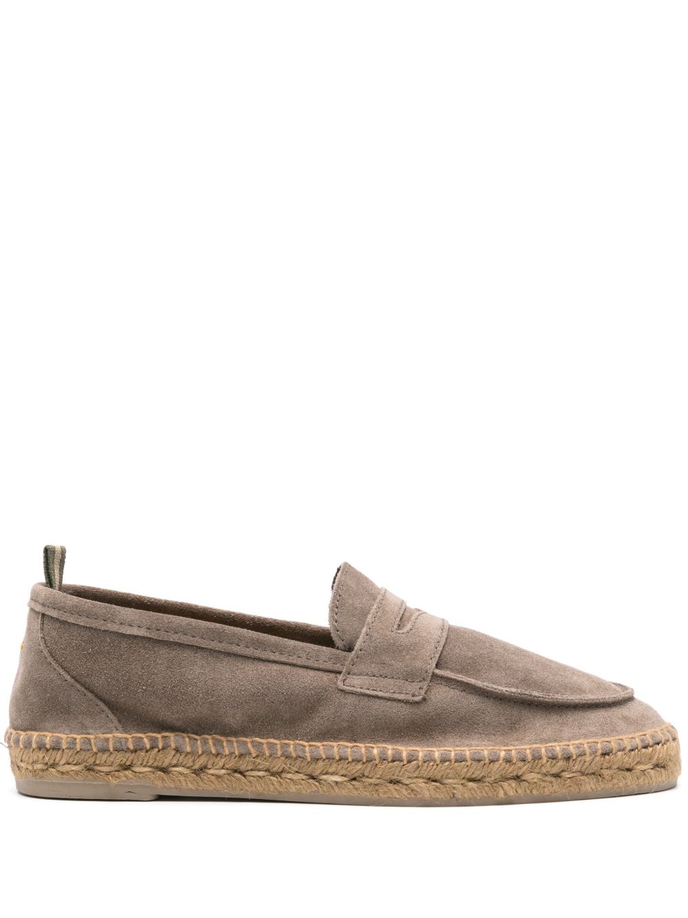 Castañer Nacho Suede Moccasin Espadrilles Taupe Espadrilles Castañer