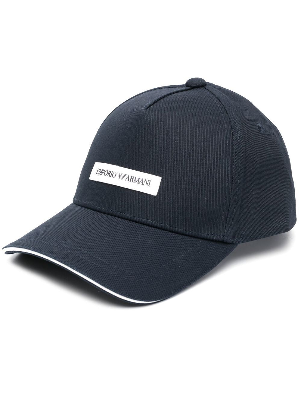 Emporio Armani Canvas Baseball Cap met Logopatch Donkerblauw Scarves Hats & Gloves Emporio Armani