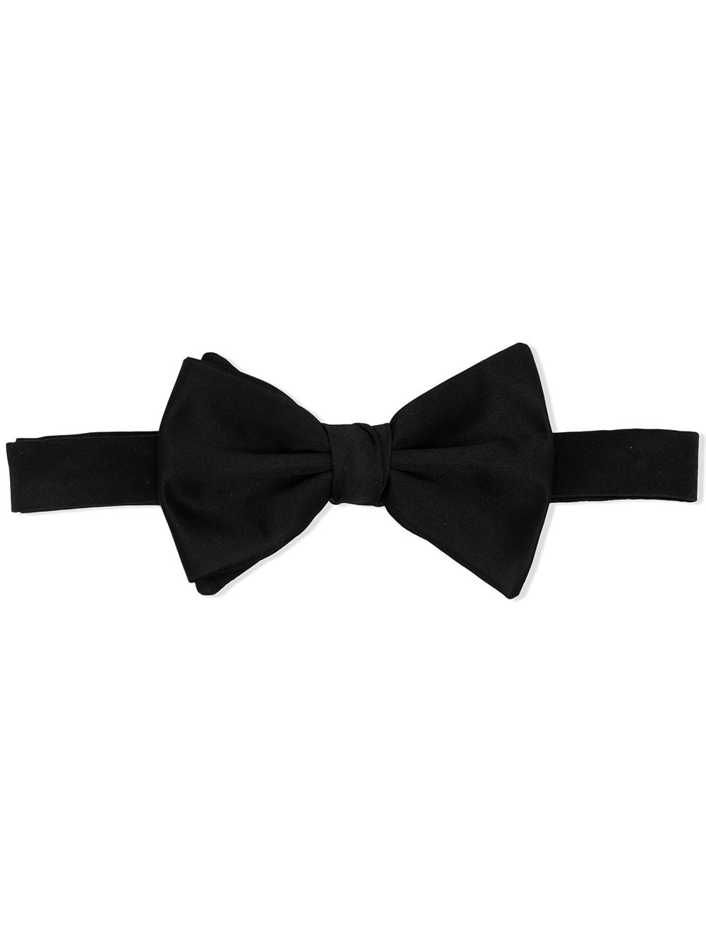 Emporio Armani Knotted Bow Tie In Micro-Textured Pure Silk