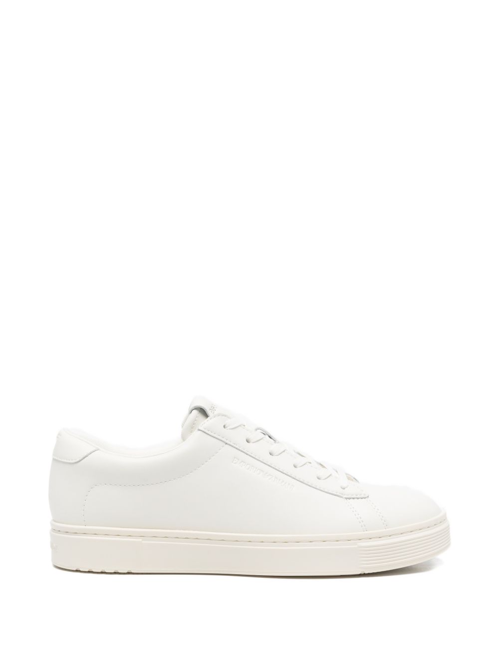 Emporio Armani Leren Sneakers met Eagle-Plaat in het Wit-thumbmail-1