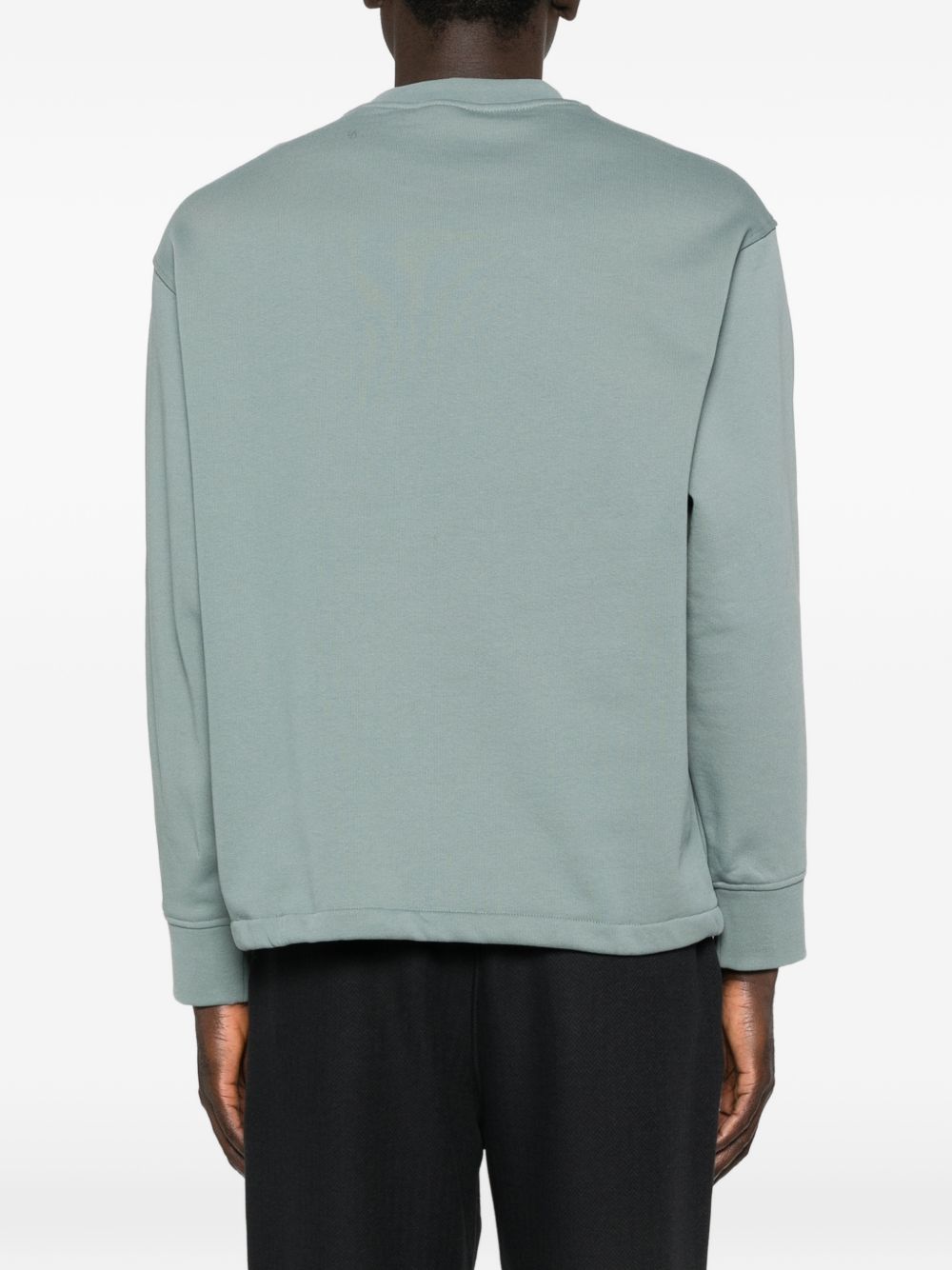 Emporio Armani Abstract Print Drawstring Sweatshirt Saliegroen Topwear Emporio Armani