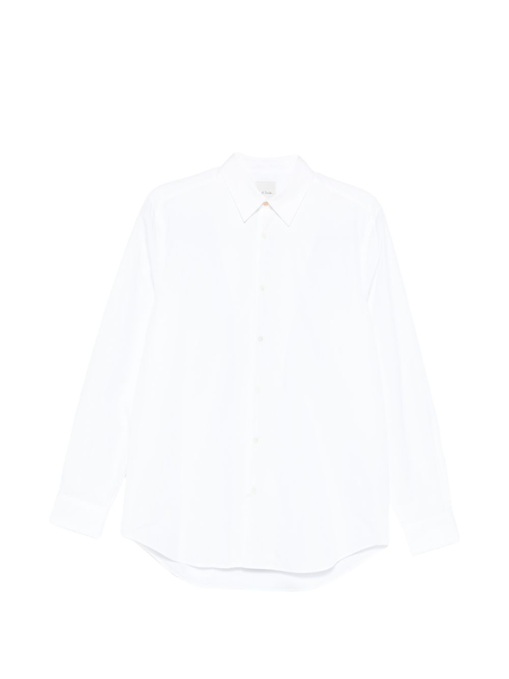 Paul Smith wit katoenen overhemd met Artist Stripe-manchetten