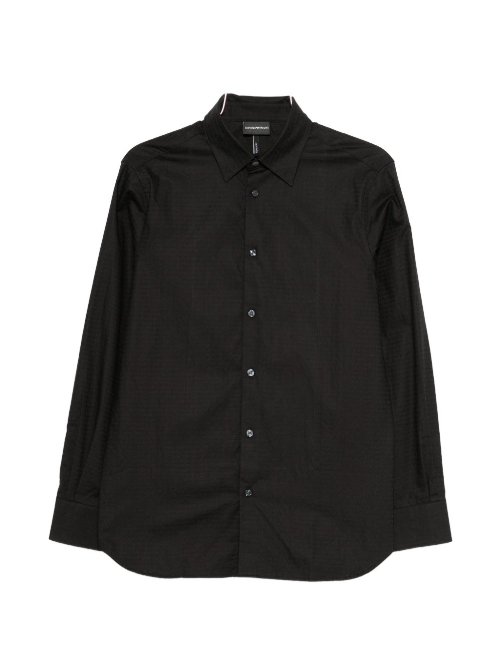 Emporio Armani Overhemd met Logojacquard Zwart-thumbmail-1