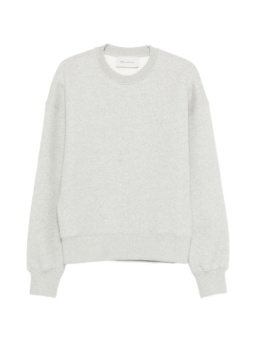 Ami Paris Tonaal Ami De Coeur Katoenen Sweatshirt Grijs Mêlée Topwear Ami Paris