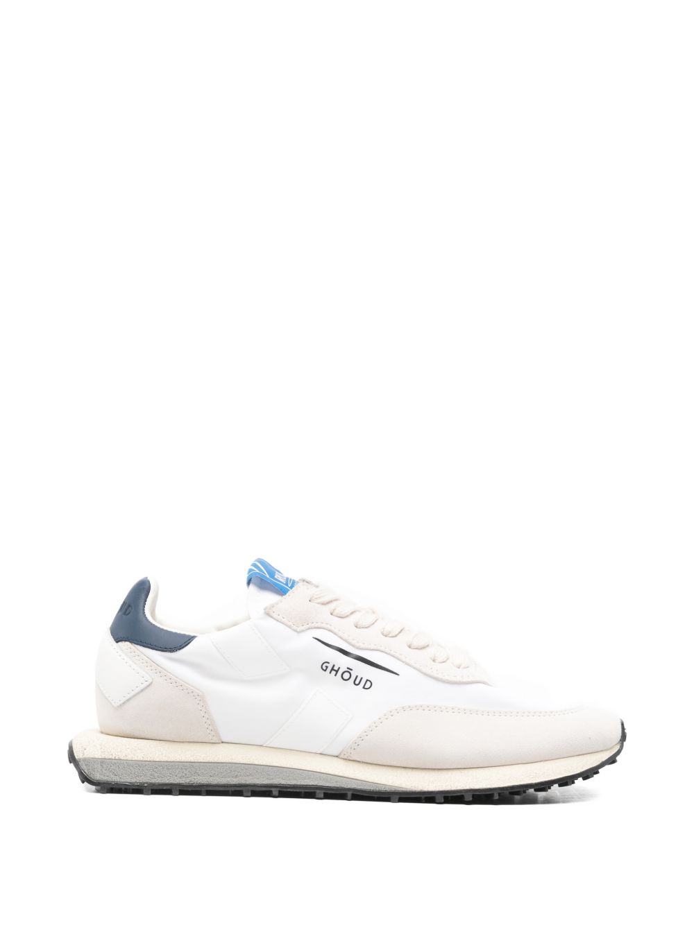 Ghoud Rush Suède en Nylon Sneakers in Wit met Marineblauw Sneakers Ghoud
