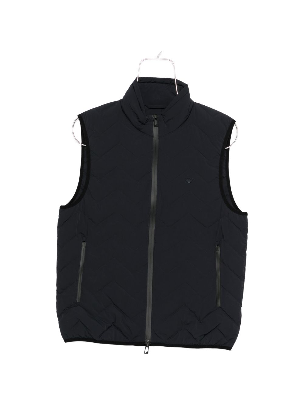 Emporio Armani Essential Chevron Gequilte Bodywarmer Donkerblauw