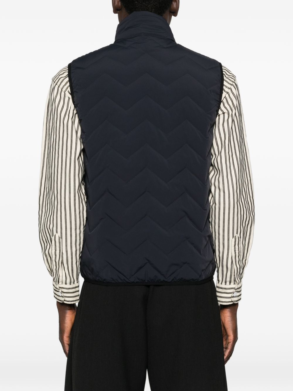 Emporio Armani Essential Chevron Gequilte Bodywarmer Donkerblauw-thumbmail-4