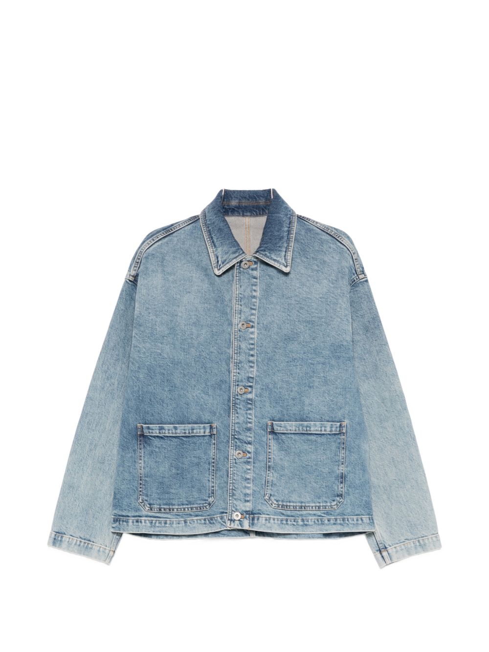 Emporio Armani Icon Stretch Denim Workwear Blouson Lichtblauw Jackets Emporio Armani