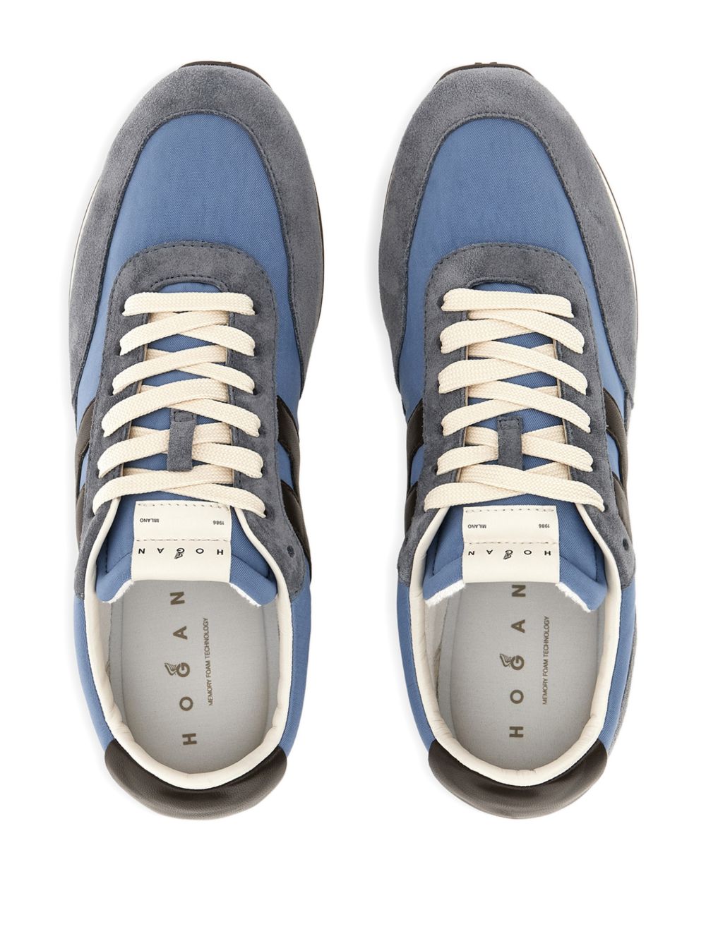 Hogan H699 Athletic Sneakers met Suède Upper Lichtblauw Sneakers Hogan