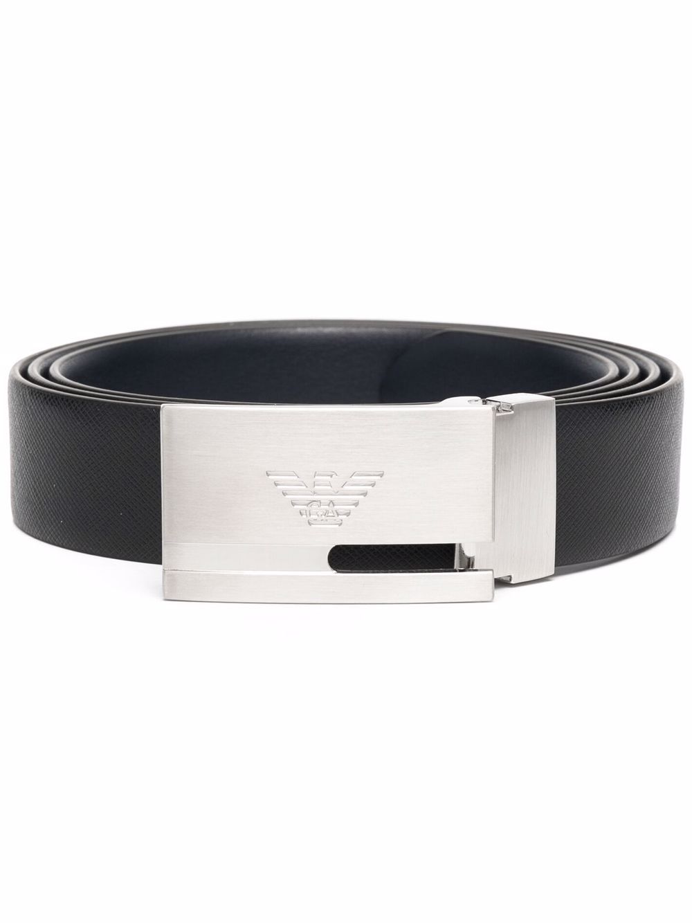 Emporio Armani Exclusive Saffiano Riem Giftbox Zwart
