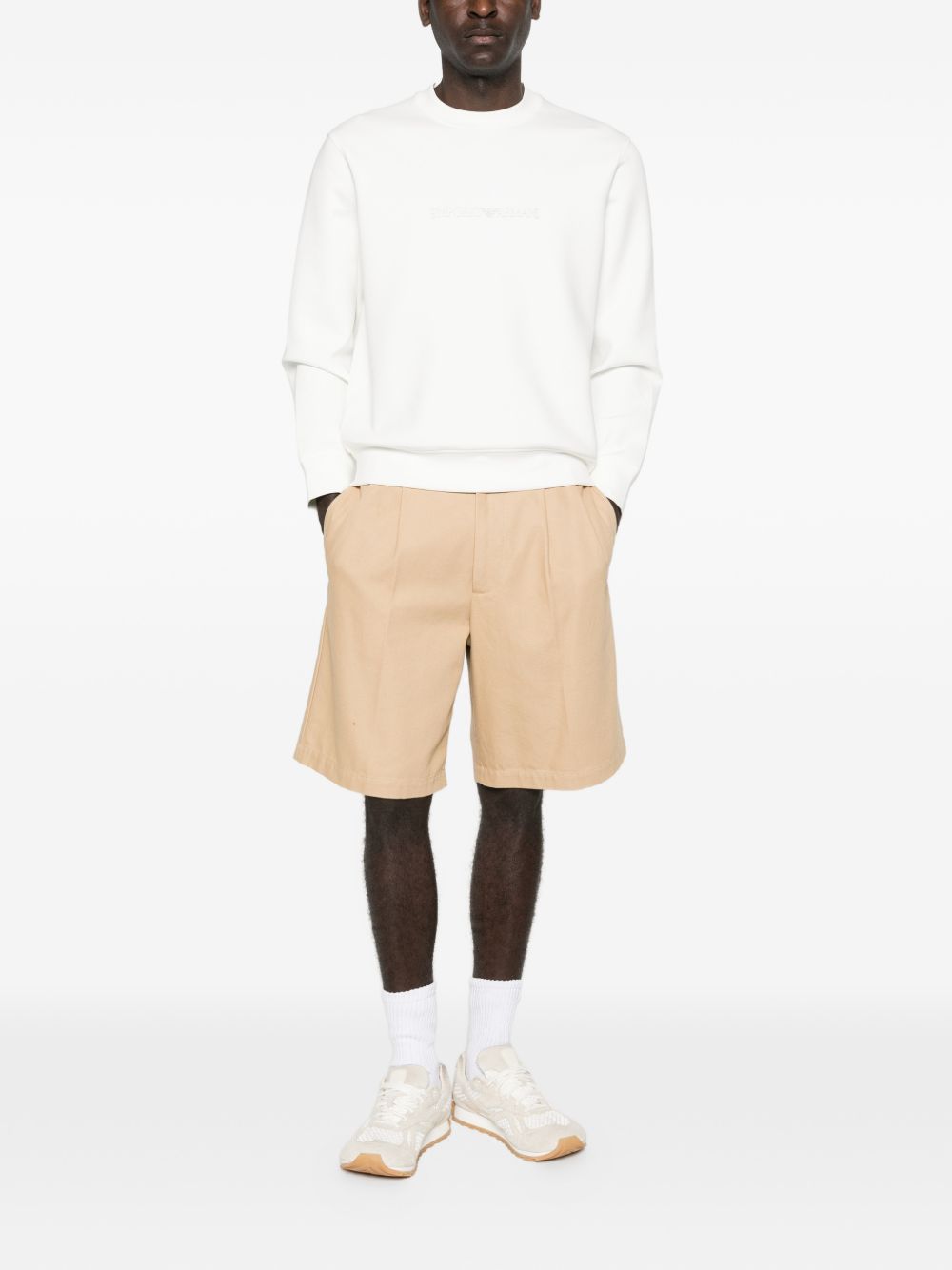 Emporio Armani Sweater met Toon-op-Toon Logo Wit-thumbmail-5