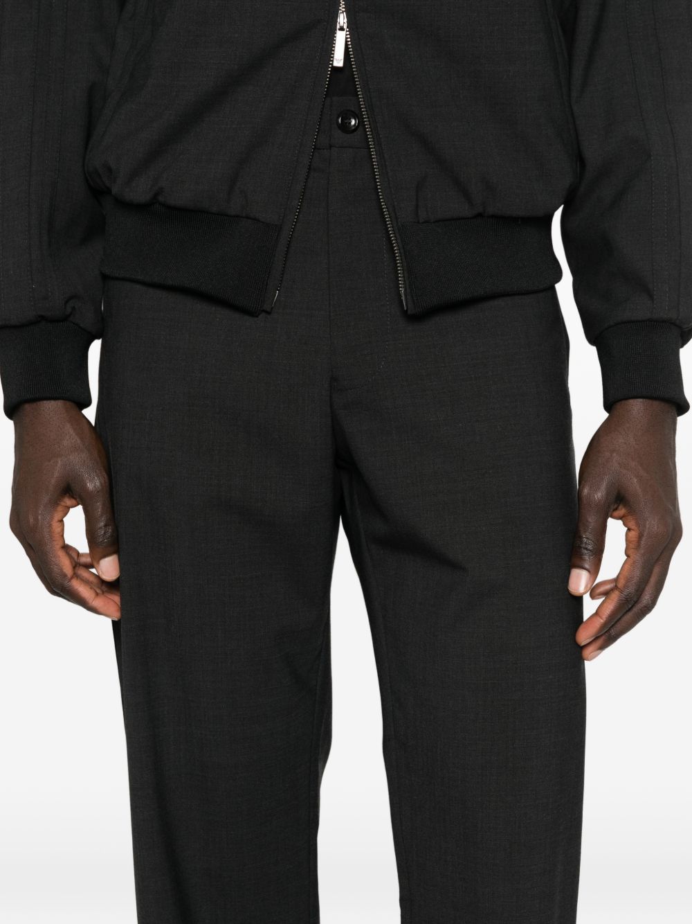 Emporio Armani Icon Broek in Stretch Wollen Canvas Antraciet-thumbmail-4