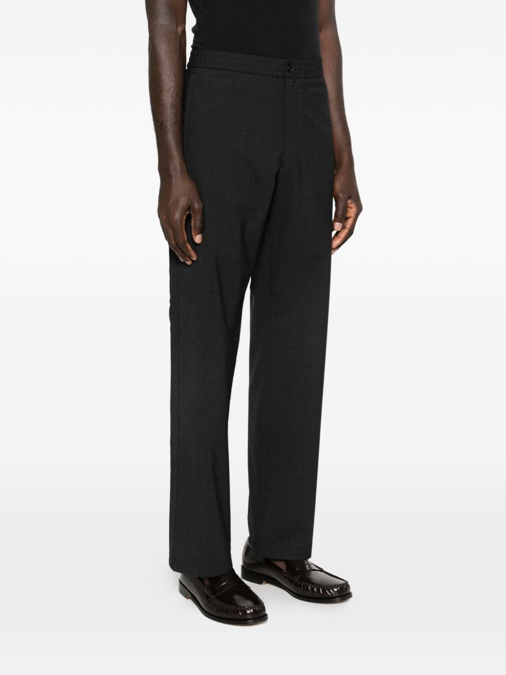 Emporio Armani Icon Broek in Stretch Wollen Canvas Antraciet-thumbmail-5