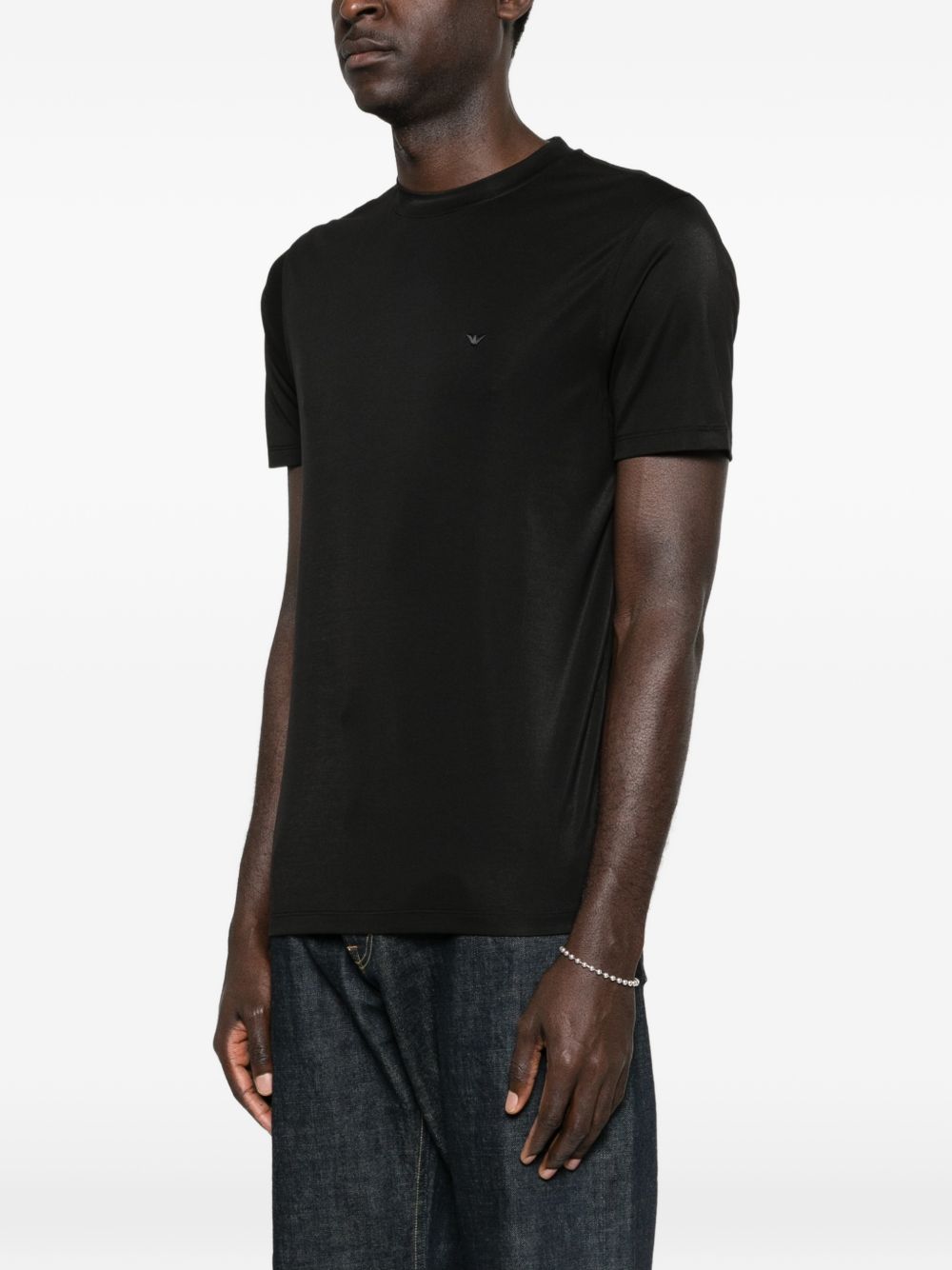 Emporio Armani Modal and silk blend t-shirt Topwear Emporio Armani