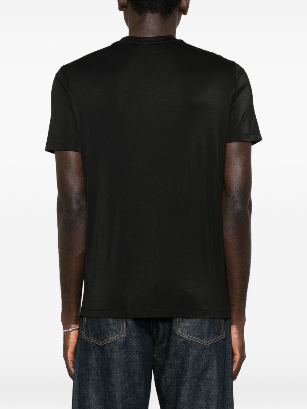 Emporio Armani Modal and silk blend t-shirt Topwear Emporio Armani
