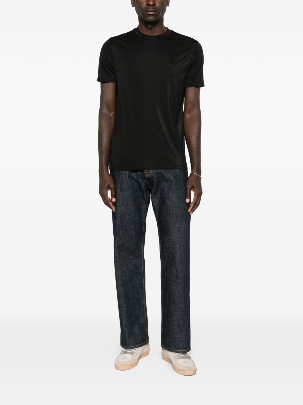 Emporio Armani Modal and silk blend t-shirt Topwear Emporio Armani