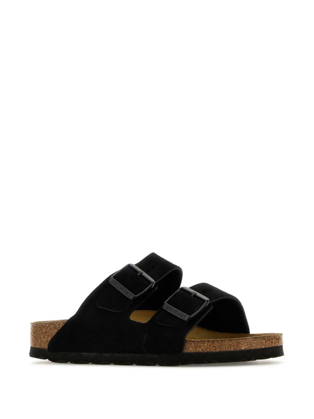 Birkenstock Arizona Suède Sandalen met Kurk Voetbed Zwart Sandals Birkenstock