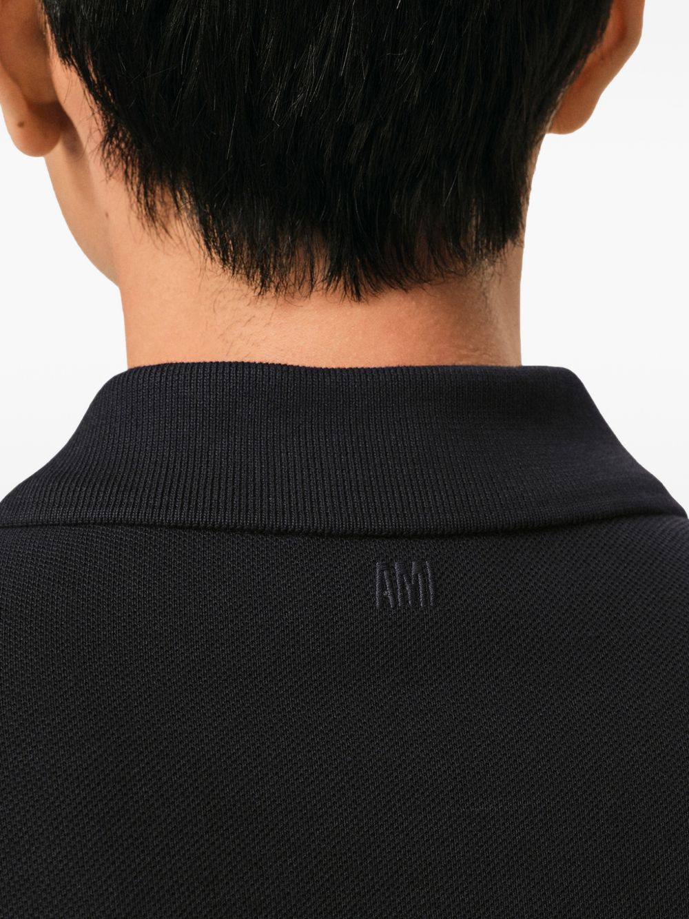 Ami Paris Ami De Coeur Polo Shirt Black