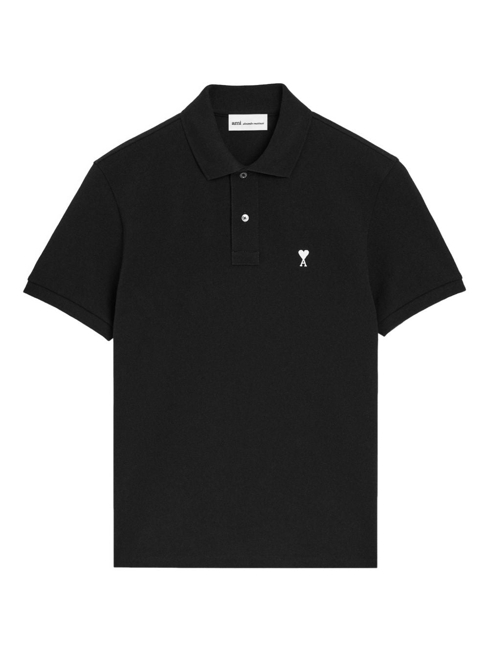 Ami Paris Ami De Coeur Polo Shirt Black